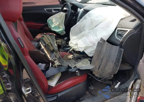 2012 Hyundai Veloster Base W/Red/Black from USA, damaged, VIN KMHTC6AD5CU059904